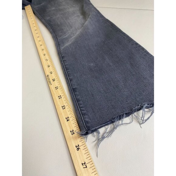 Mother The Hustler Ankle Fray Jeans Gray Size 28 Lightning Up lantern 25" inseam - Picture 8 of 16